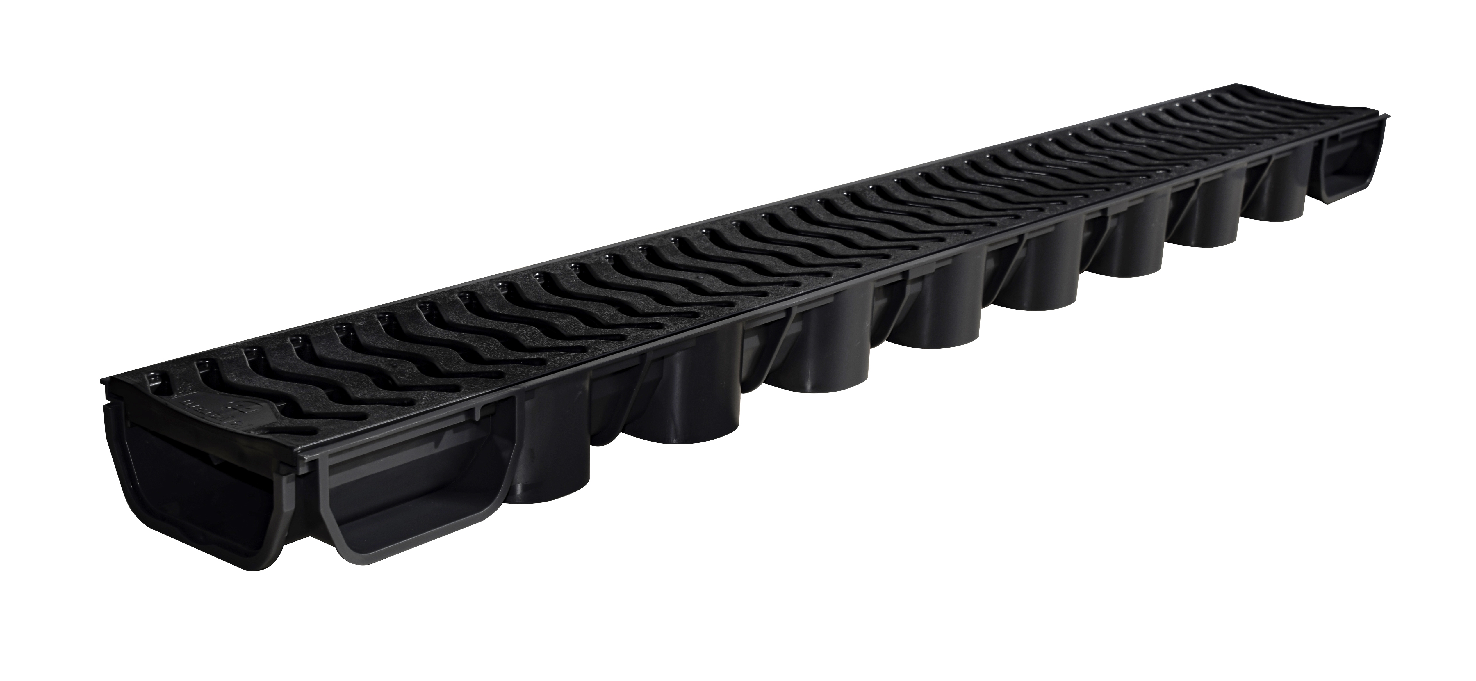 Polydrain Low Channel x 1m Black PP Grate | Drainage fittings - www ...